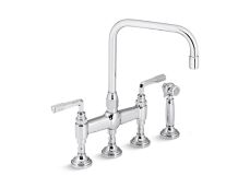 For Town Kitchen Faucet with Sidespray, Lever Handles