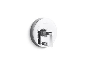 Pressure balance trim with diverter, lever handle