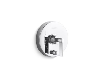 Pressure balance trim with diverter, lever handle