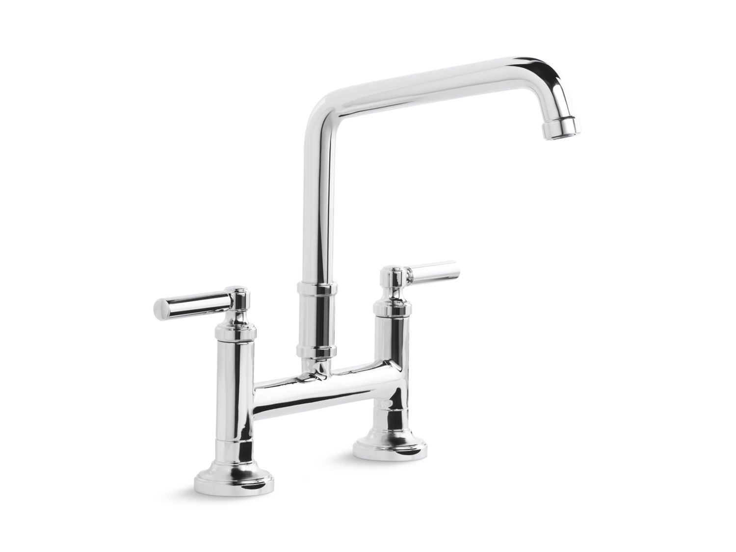 Quincy Deck Mounted Bridge Faucet Lever Handles P25001 00 Kitchen Faucets Kallista Kallista