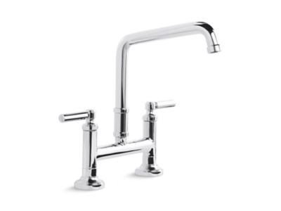 Deck-Mount Bridge Faucet, Lever Handles