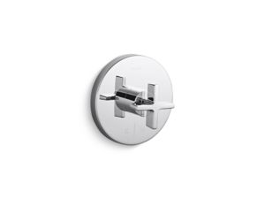Thermostatic trim, cross handle