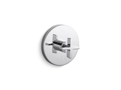 Thermostatic trim, cross handle