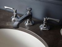 Sink Faucet, Traditional Spout, Lever Handles 2