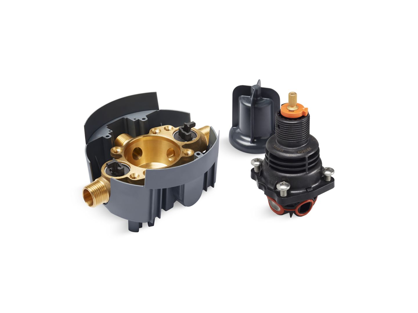 Foundations Thermostatic rough-in with integrated volume control and stops