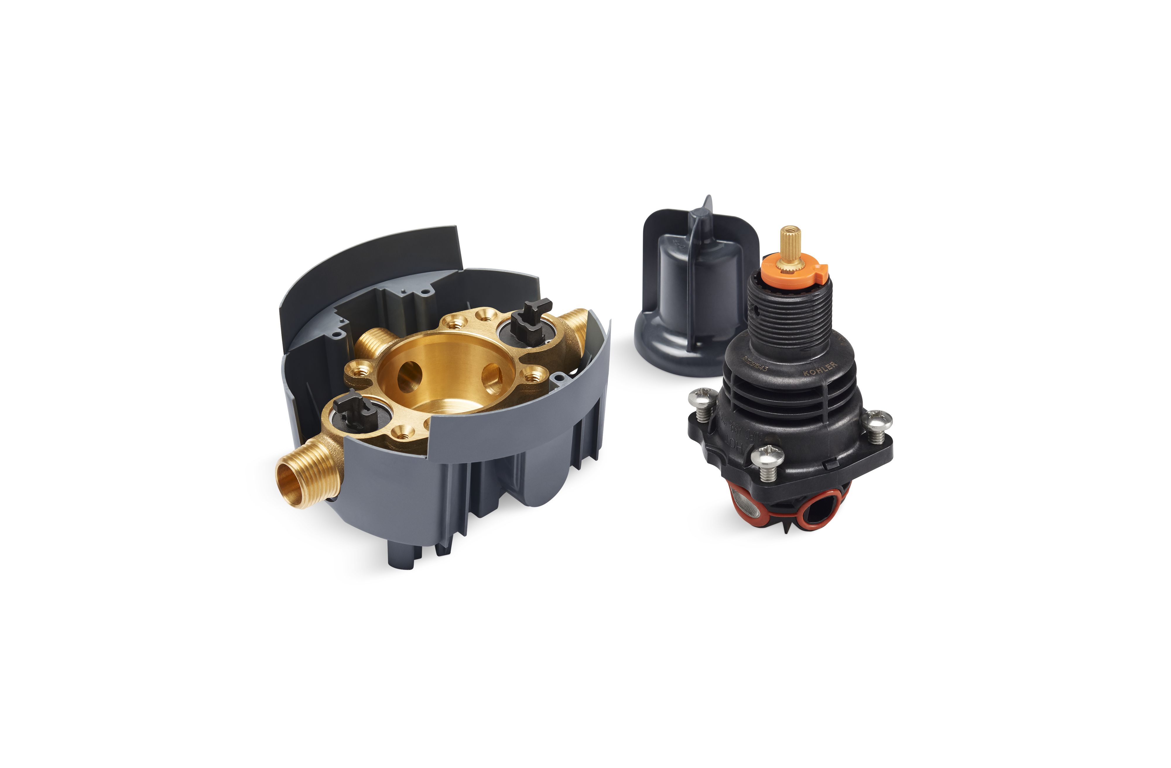 Foundations — Thermostatic rough-in with integrated volume control and stops