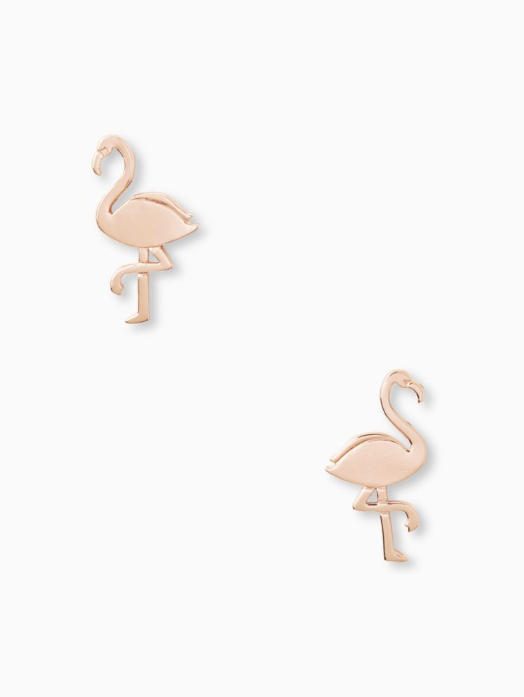 KATE SPADE by the pool flamingo studs,098686699076