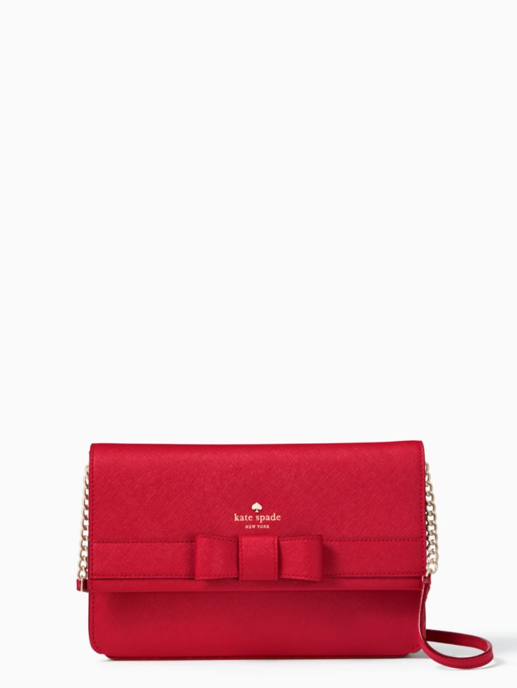 Kate Spade Kirk Park Saffiano Veronique Red Clutch