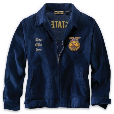 Blue corduroy FFA zip up jacket