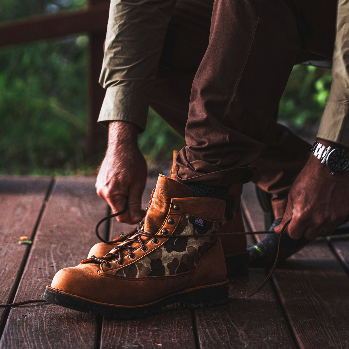 Danner x Ball and Buck Light Boots in Original Camo