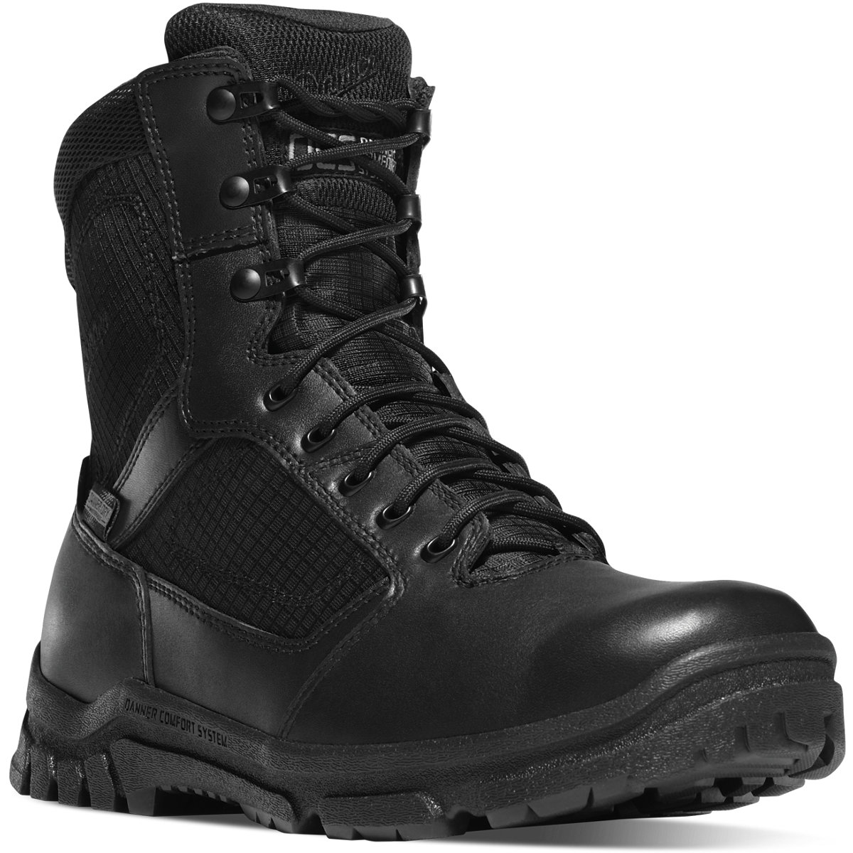 8-inch Waterproof Tactical Boot - Side Zip Non Safety Toe – Black