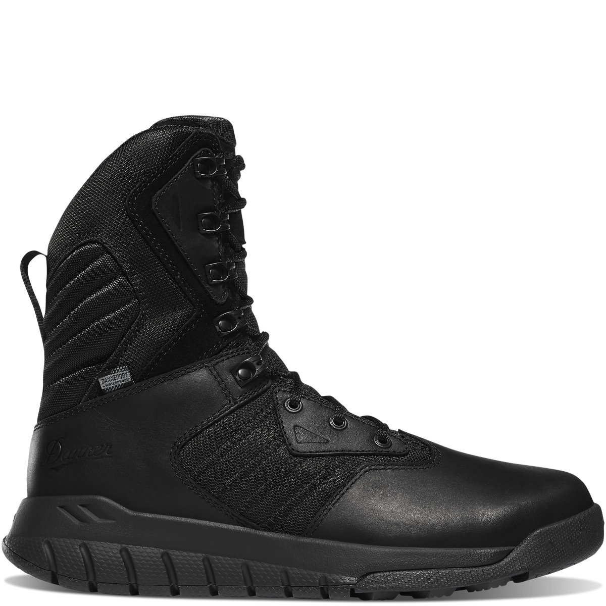 Military boots with on sale zipper