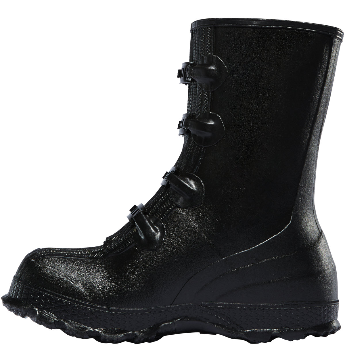 Rubber boots with outlet buckles