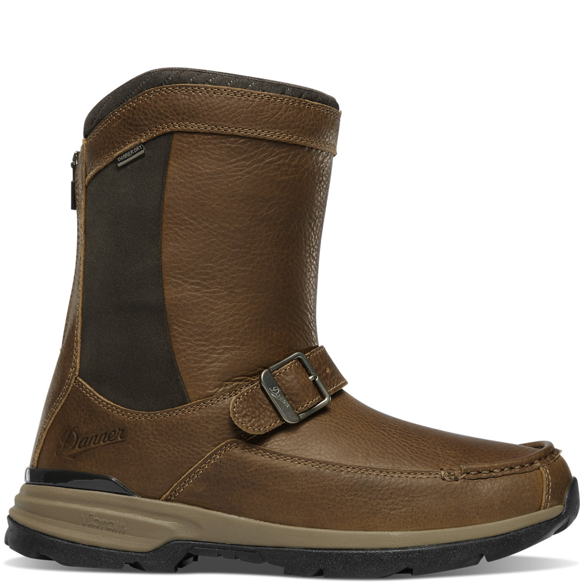 Recurve Rear Zip 10 Light Brown Moc Toe