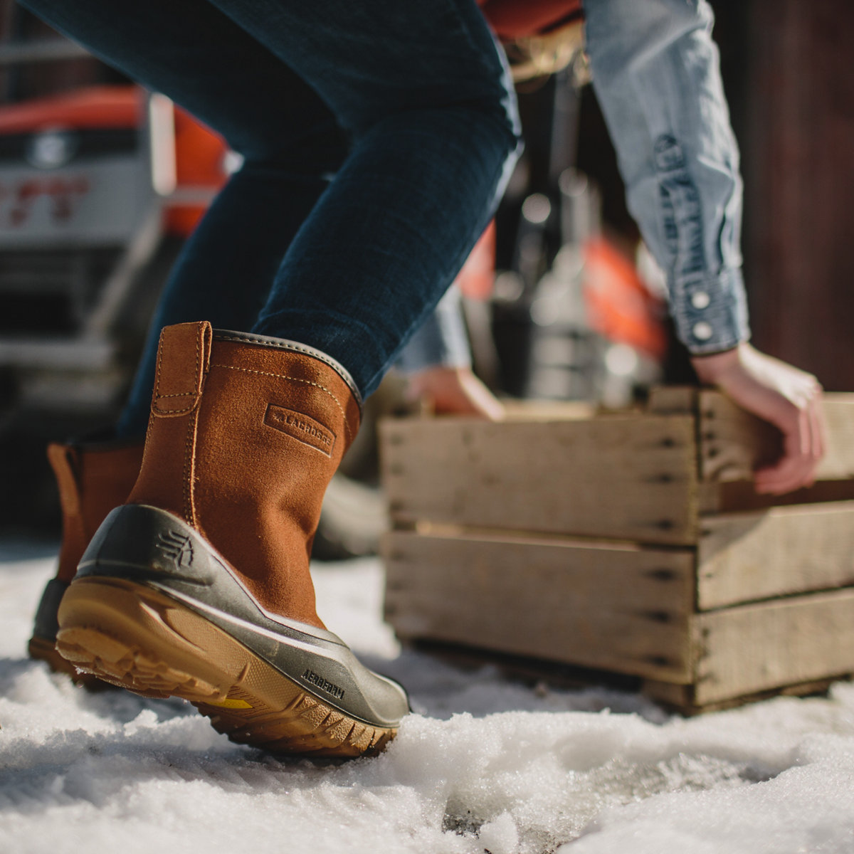 Women's Aero Timber Top Zip 6" Clay Brown Shearling