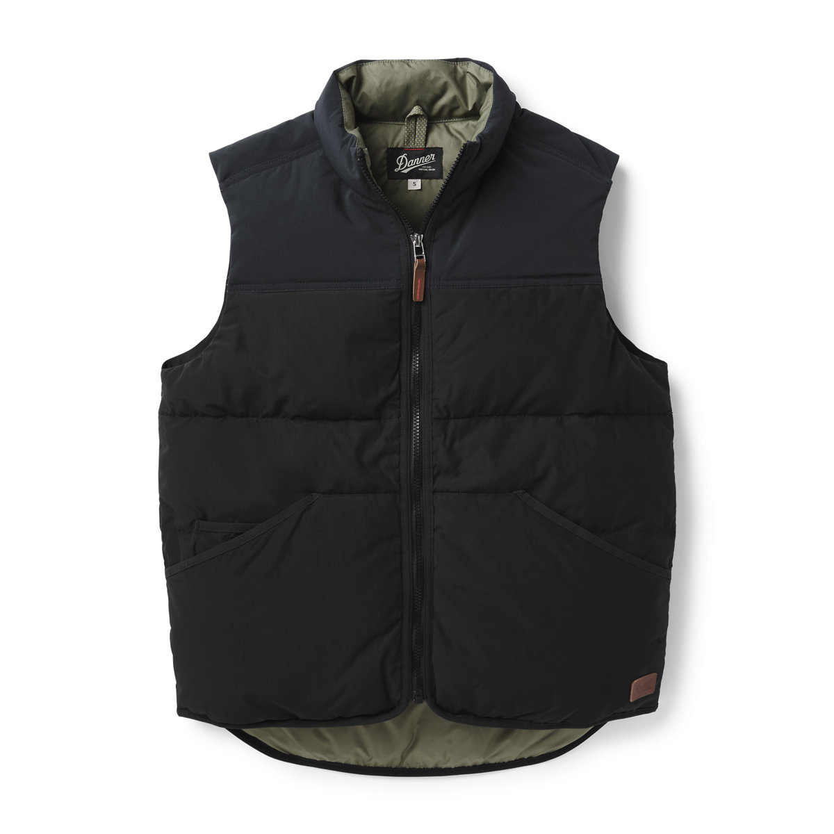 Zigzag Down Vest Black