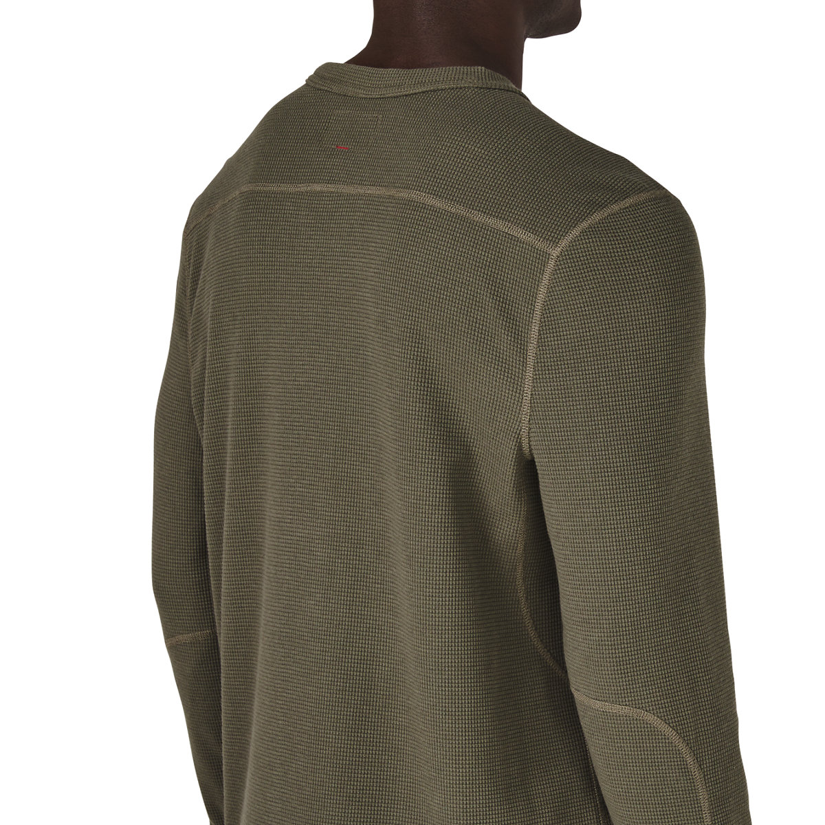 Santiam Waffle LS Tee Dusty Olive - M