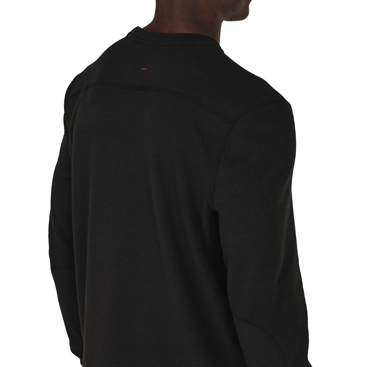 Santiam Waffle LS Tee Black - M