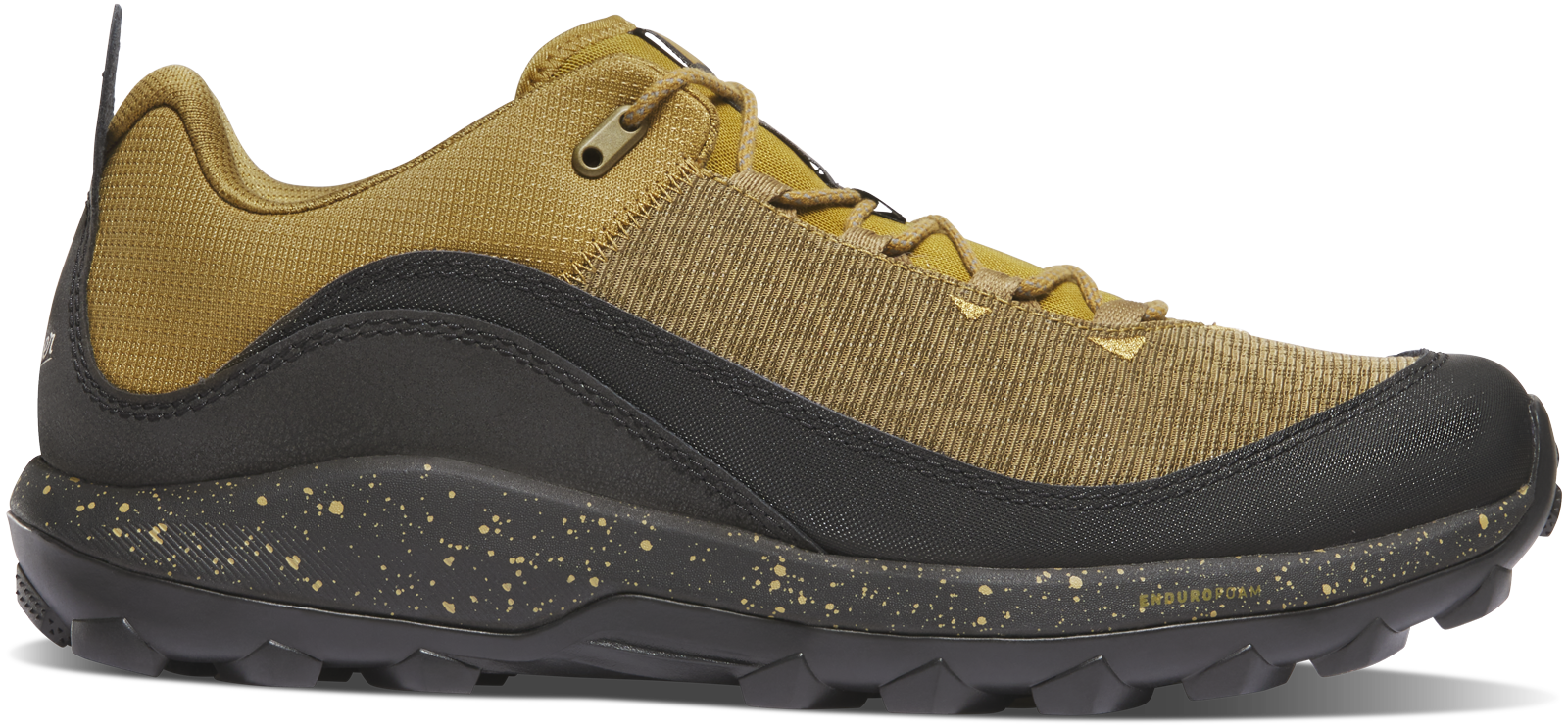 Low profile hiking shoe in gold and black