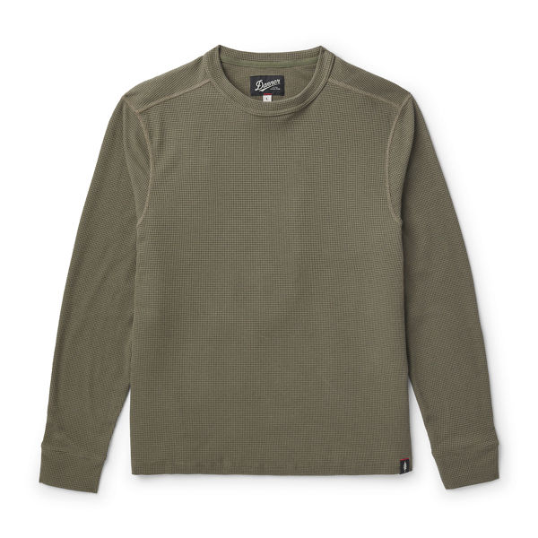 Santiam Waffle LS Tee Dusty Olive - M