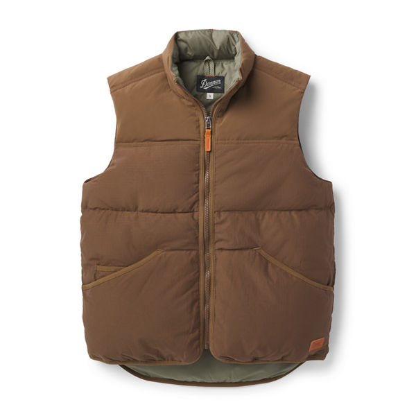 Zigzag Down Vest-Dark Earth