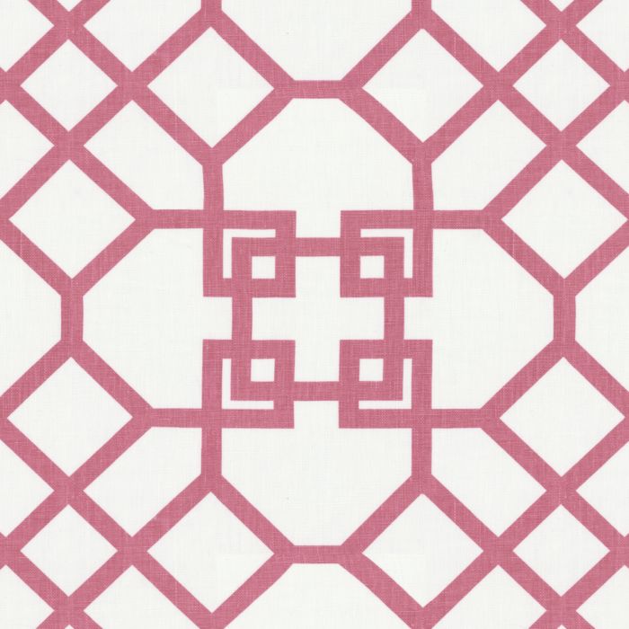 Asian Pink Trellis Fabric Xu Garden Orkid Loom Decor