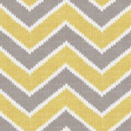 Gray Yellow Chevron Fabric Rise Fall Buttercup Loom Decor
