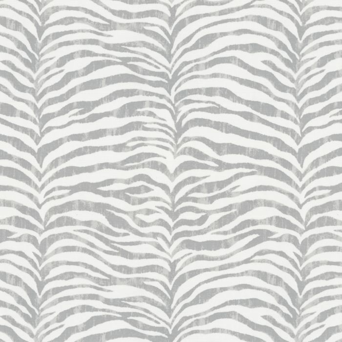 Light Gray Zebra Print Fabric Tropo Cloud Loom Decor