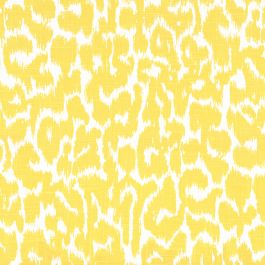 Yellow Leopard Print Fabric Tobi Fairley Tommye Buttercup Loom Decor