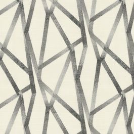 Black White Abstract Stripes Fabric Tessellate Charcoal Loom