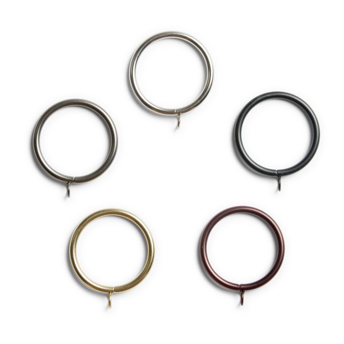 Curtain Loop And Clip Rings In Metal Finish Loom Decor