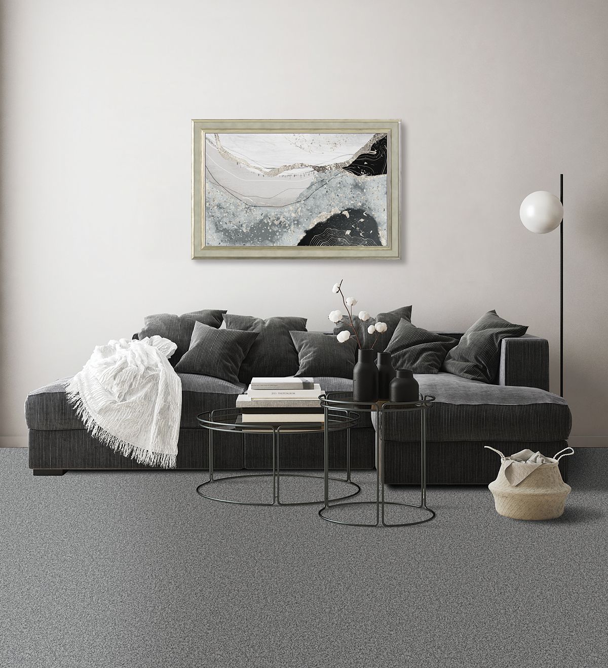 dark carpet in room