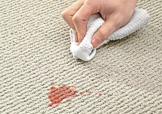 ice cream spilled on carpet