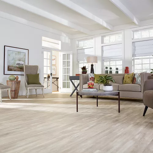 Outlast+ Vienna Oak 12 mm T x 7.5 in. W Waterproof Laminate Wood Flooring (19.6 sqft/case) Outlast+ Vienna Oak 12 mm T x 7.5 in. W Waterproof Laminate Wood Flooring (19.6 sqft/case)