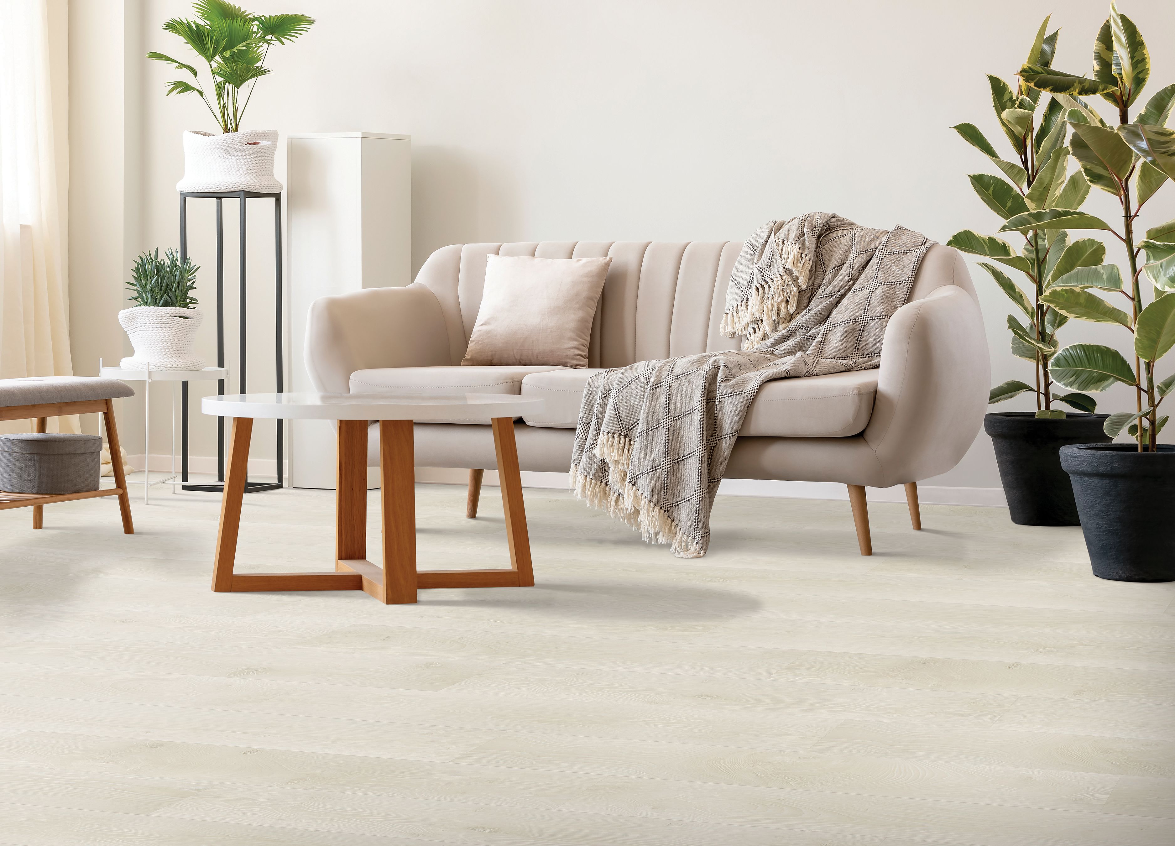 PureTech Plus Resilient / Vinyl in Talc Oak - Mohawk Flooring