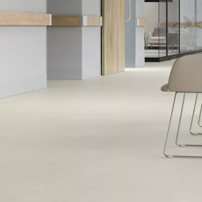 Healthy Environments Homogeneous Resilient Sheet: Medella Hues - Natural White H5311