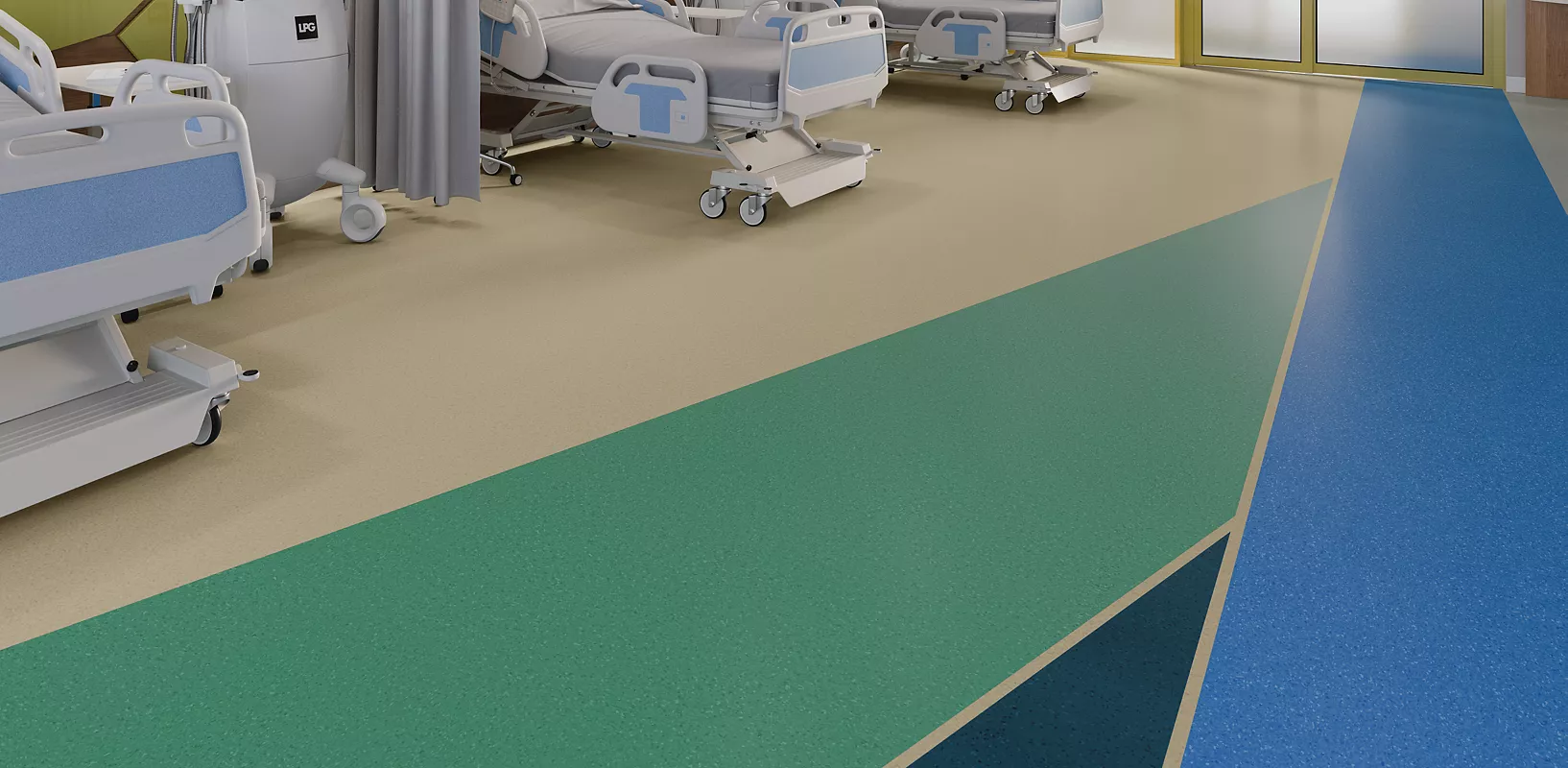 Healthy Environments Homogeneous Resilient Sheet - Medella Hues, H6002, H6014, H6017 - Resilient Sheet