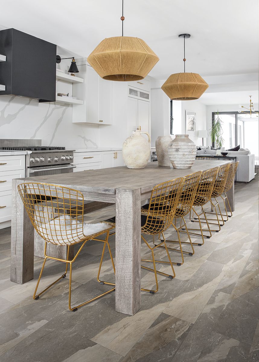 Mid-Century Modern room with distinctive flooring