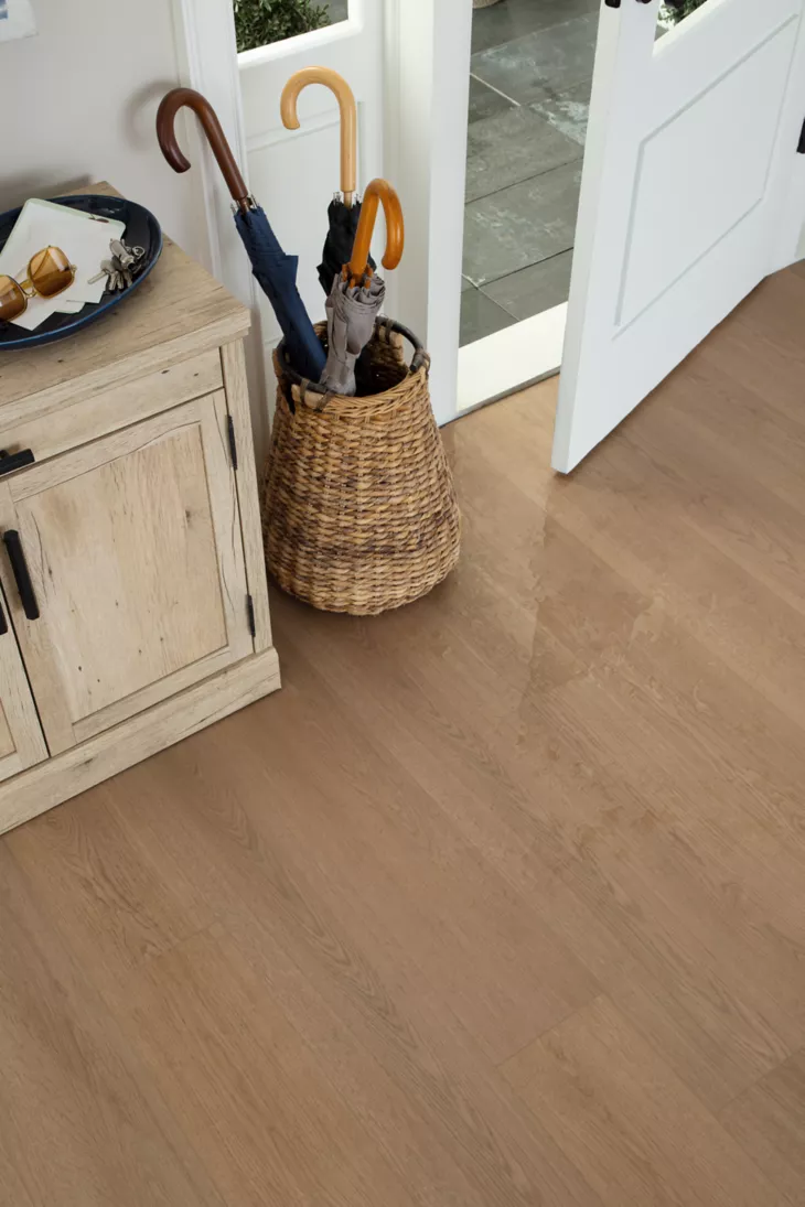 Umbrella stand in foyer featuring SolidTech R floors