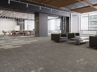 Fractal Fluency - lineD - Taupe 859, Flax 839 - Carpet Tile