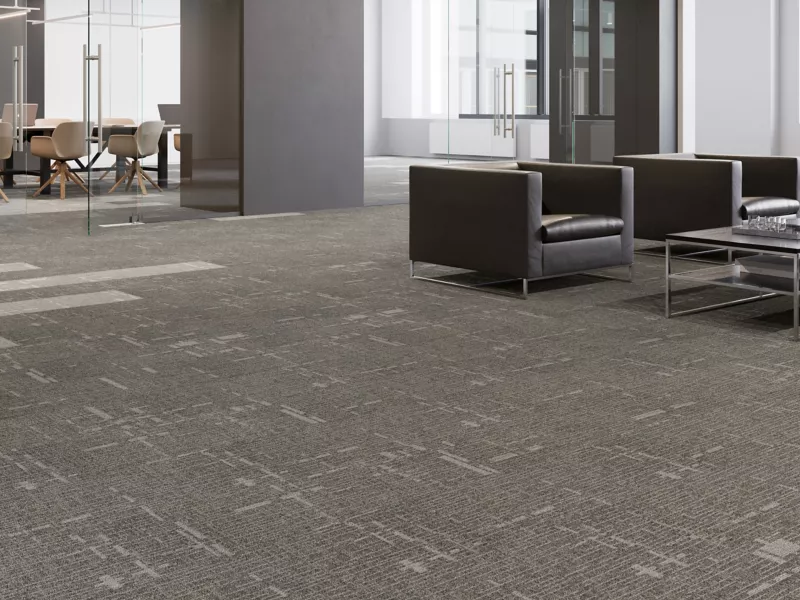 Fractal Fluency - lineD - Taupe 859, Flax 839 - Carpet Tile
