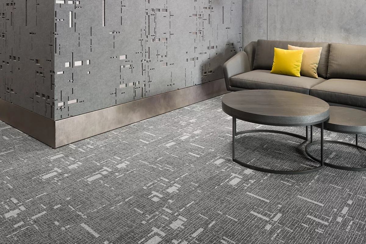 Fractal Fluency - lineD - 949, Mineral - Carpet Tile