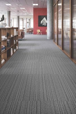 Art Intervention - Draft Point - 959, Pewter - Carpet Tile
