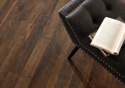 Rich brown Pergo LVP floors