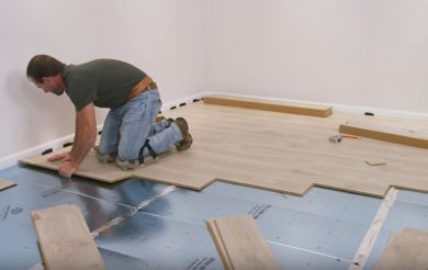 <h2>Learn how to DIY install laminate click flooring.</h2>