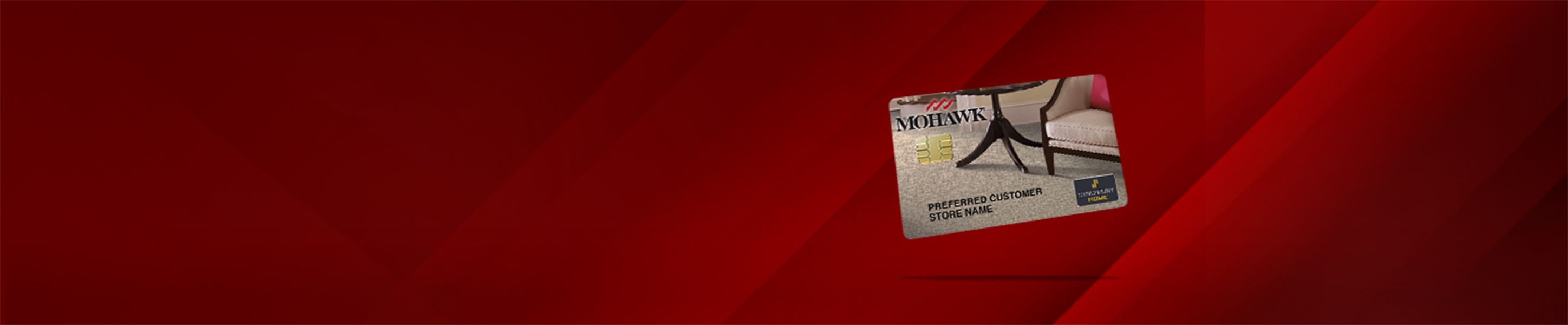 Mohawk Credit Card with a red banner background