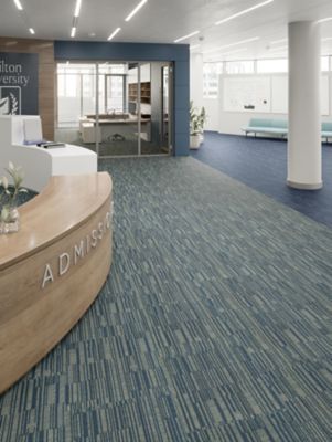 Expedition II - Lithosphere II 575 Harbor, Chromascope 5.0 650 Serene Navy - Carpet Tile - LVT
