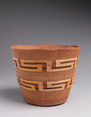 Celebrated Heritage II - Fancy Gathering Bag, c 1885 - Spruce Root