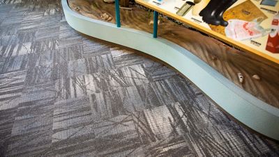 Georgia Sea Turtle Center - Carpet Tile | Data Tide - Aqua Rhythm