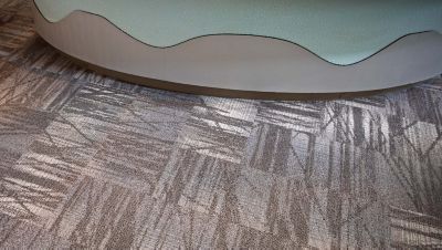 Georgia Sea Turtle Center - Carpet Tile | Data Tide - Aqua Rhythm